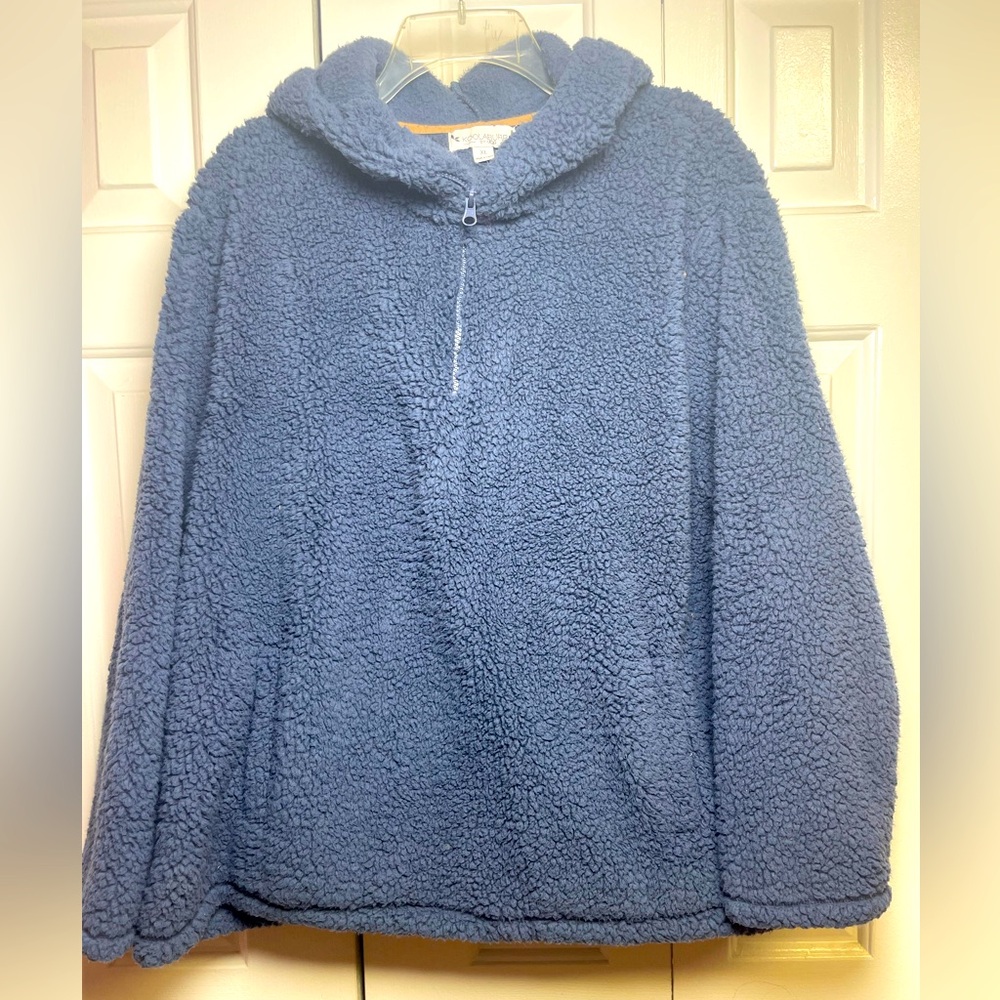 Koolaburra by UGG Womens Large Blue Sherpa 1/4 Zip Pullover Jacket